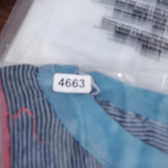 We the Free People Patchwork Raglan Shirt Womens Blue Striped Boho Cropped Tee - Picture 9 of 9